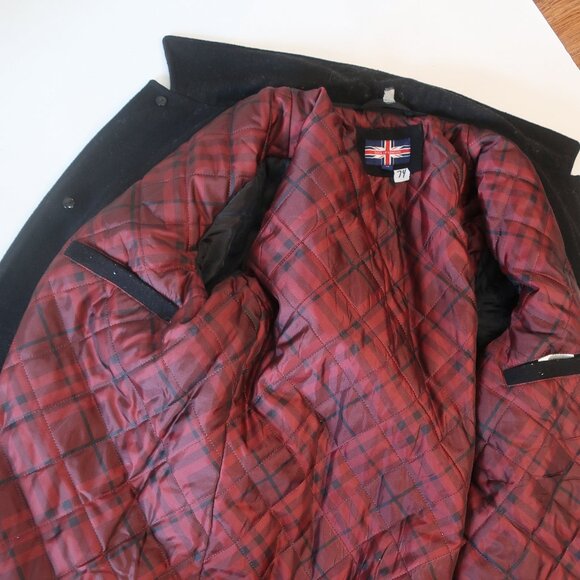 Mens Soul of London Black Wool Blend Jacket Pea Coat M - Picture 11 of 16